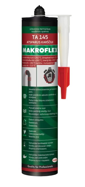 MAKROFLEX TA145 karščiui atsparus silikonas 300ml